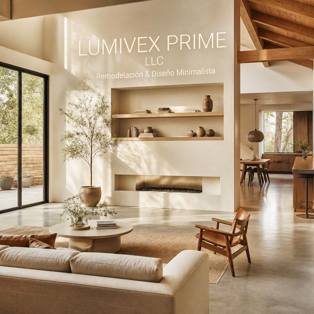 Interior minimalista con diseño de remodelación moderna